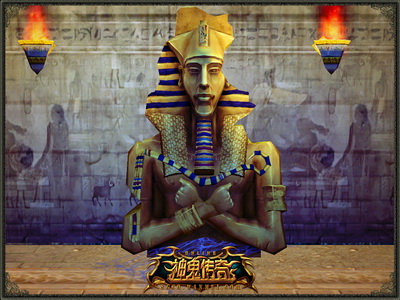 图片: 图3-《神鬼传奇》吉萨金字塔中的法老石像.jpg